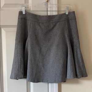 gray wool skirt